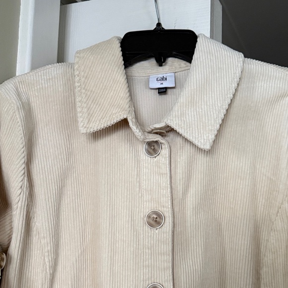 CAbi Ivory Corduroy Utility Jacket Sz.M - Picture 3 of 7